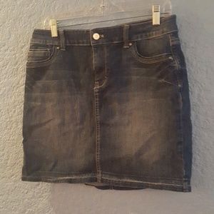 White House Black Market Jean Skirt